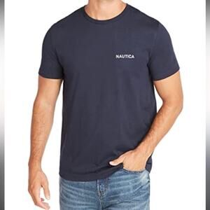 NWT Nautica Men's Short Sleeve Solid Crew Neck T-Shirt Size Large